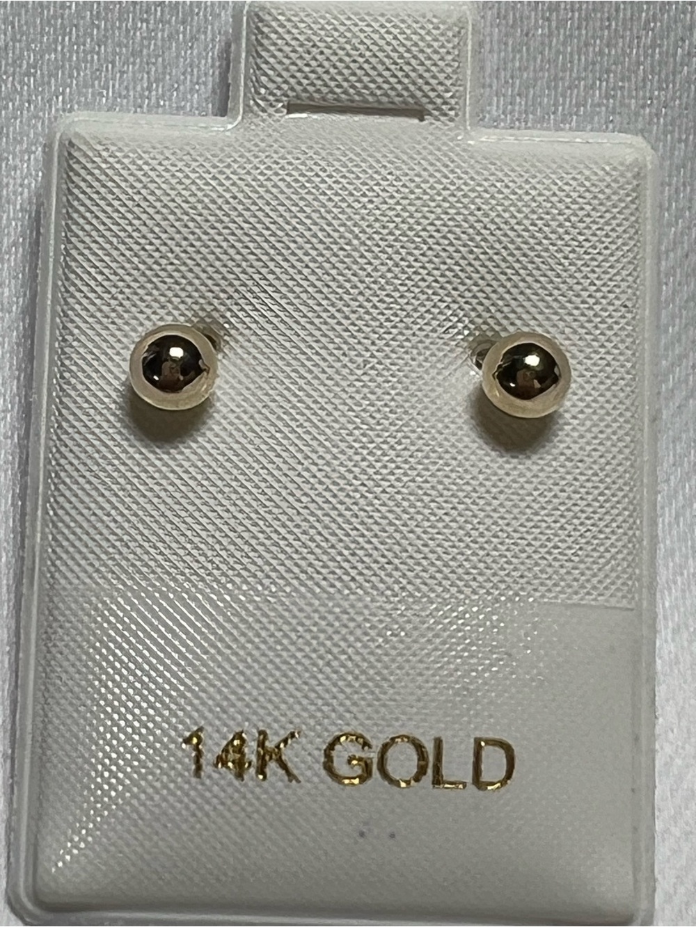 14K Gold Ball Stud Earrings - Classic Gold Elegance